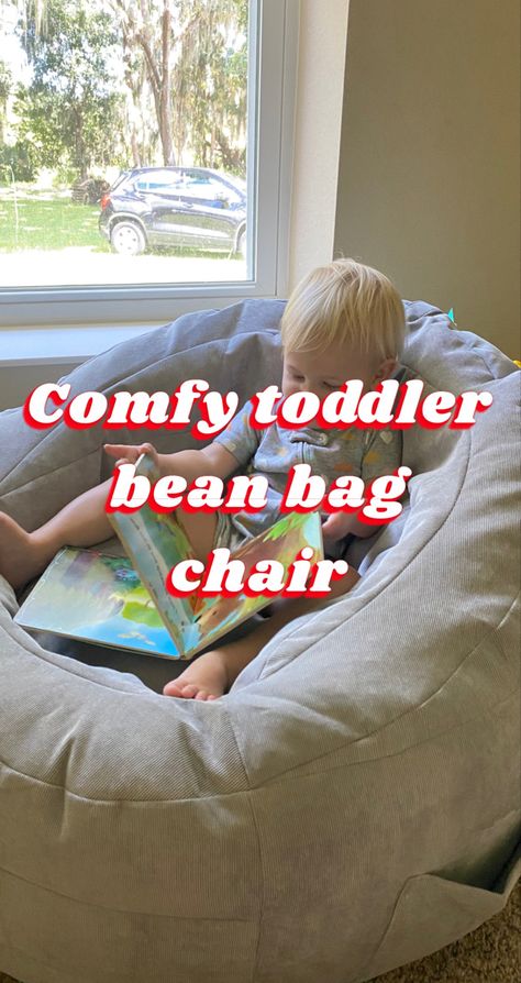 Cute and comfy bean bag chair perfect for toddlers and small kids. Great for playroom, bedroom, or livingroom. Toddler Reading Chair, Toddler Reading Corner, Reading Nook Kids Room, Toddler Bean Bag Chair, Toddler Bean Bag, Comfy Bean Bag, Bean Chair, Reading Nook Kids, Soft Chair