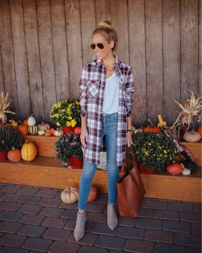 Marc Fisher Boots, Flannel Outfit, Tunic Outfit, Flannel Tunic, Top Street Style, Flannel Outfits, Street Style Winter, Layered Look, Makeup Trends