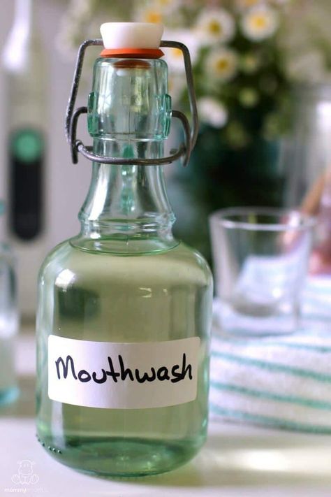 Mouthwash Recipe, Diy Mouthwash, Homemade Mouthwash, Healthy Mouth, Mouth Wash, Natural Mouthwash, Homemade Toothpaste, Diy Body Care, Natural Antibiotics