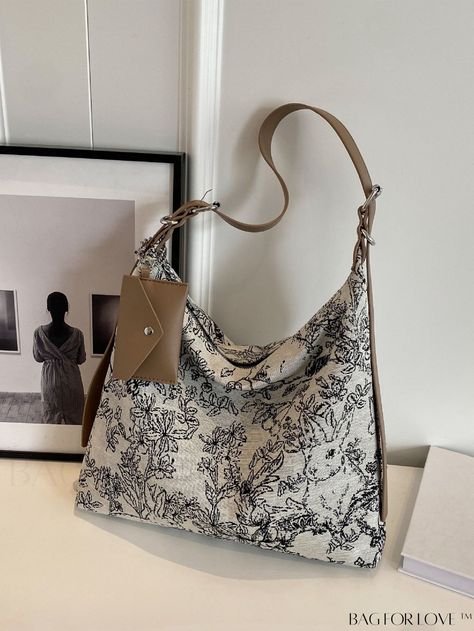 BagForLove - Vintage Flower Print Shoulder Bag: Spacious Vintage Flower Prints, Floral Handbags, Fabric Purses, Vintage Shoulder Bag, Floral Bags, Novelty Bags, Vintage Purses, Pretty Bags, Body Chain Jewelry