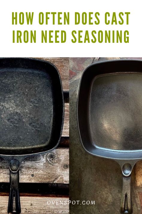 From seasoning your skillet for the first time to dealing with a rusty Dutch oven, discover how often your cast iron needs care. Click for comprehensive tips on seasoning, cleaning, and maintaining your pans for years of cooking joy. How To Season Cast Iron Dutch Oven, Cast Iron Seasoning, Season Cast Iron, Iron Cleaning, Seasoned Cast Iron Pan, Cast Iron Care, Cast Iron Cleaning, Iron Recipes, Seasoning Cast Iron