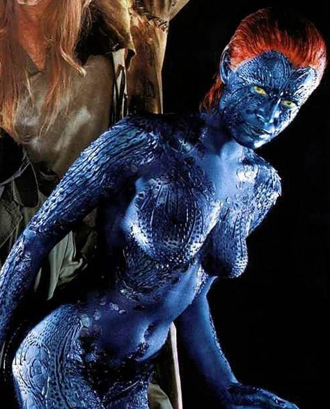 Mutant color scheme ? Mystique Comic, Rebecca Romijn Stamos, Mystique Xmen, Mystique Marvel, Xmen Movie, Rebecca Romijn, Female Hero, Si Swimsuit, Man Movies