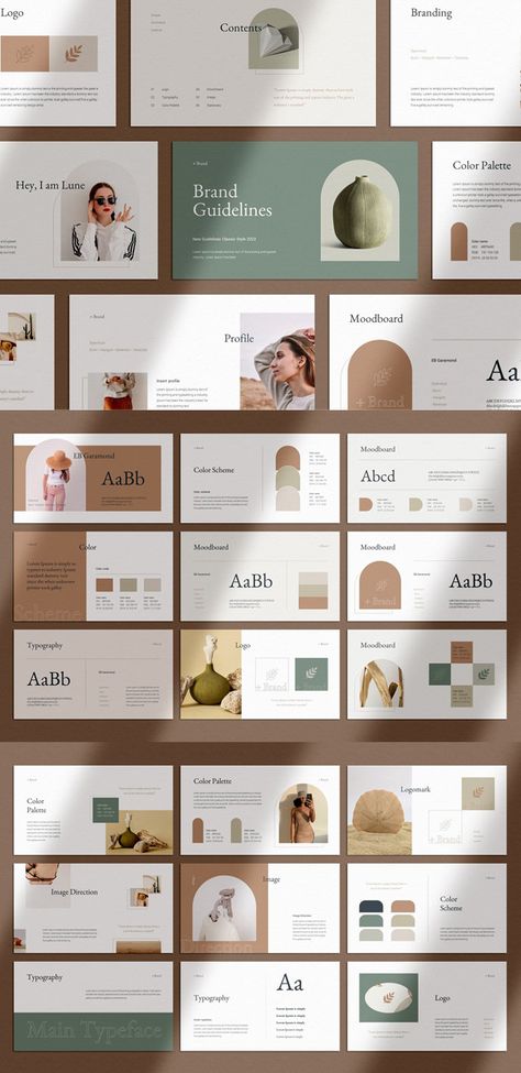 Brand Guidelines Keynote Template Brand Booklet Design, Brand Guidelines Design Style Guides, Luxury Brand Guidelines, Branding Guidelines Design, Brand Presentation Layout, Brandbook Brand Guidelines, Brand Manual Design, Brand Book Examples, Booklet Designs