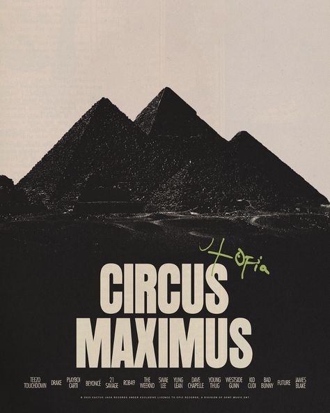 Utopia World, Travis Scott Album, Rapper Wallpaper Iphone, Circus Maximus, Brand Book, Tour Posters, Savage Kids, Iphone Wallpaper Vintage, Gig Posters