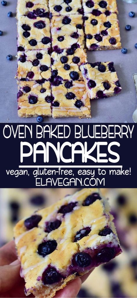 Gluten Free Vegan Sheet Pan Pancakes, Vegan Oven Pancakes, Vegan Sheet Pancakes, Gluten Free Sheet Pancakes, Low Calorie Blueberry Pancakes, Vegan Gluten Free Breakfast Recipes, Blueberry Sheet Pan Pancakes, Vegan Sheet Pan Pancakes, Gluten Free Vegan Pancakes