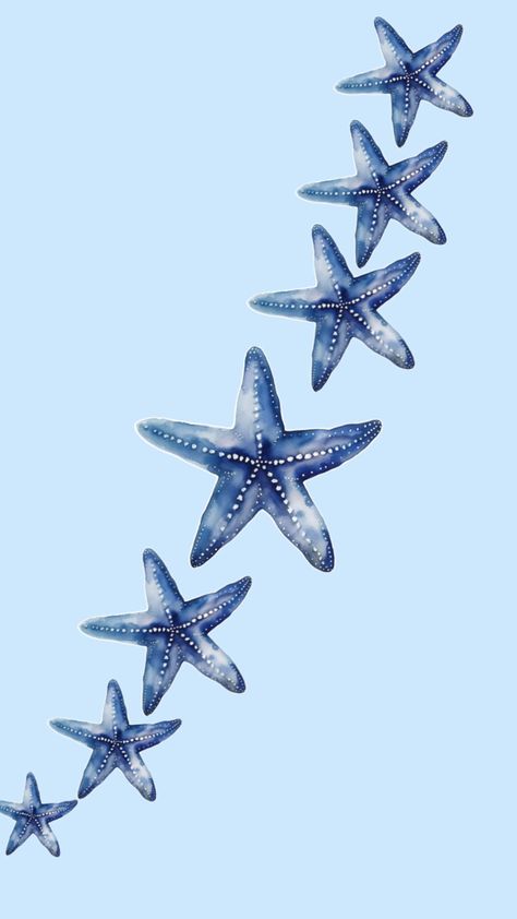 background | blue | sea stars | costal | aesthetic Blue Starfish Wallpaper, Beachy Backgrounds, Starfish Wallpaper, Pad Wallpaper, Beachy Pictures, Backgrounds Blue, Preppy Things, Blue Starfish, Sea Stars