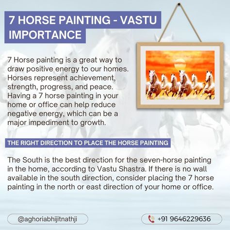 7horses Painting, Seven Horses Painting Vastu, 7 Horses Running Painting Vastu, Vastu Painting, Seven Horses Painting, 7 Horses, Interesting Homes, Hindu Vedas, Good Over Evil