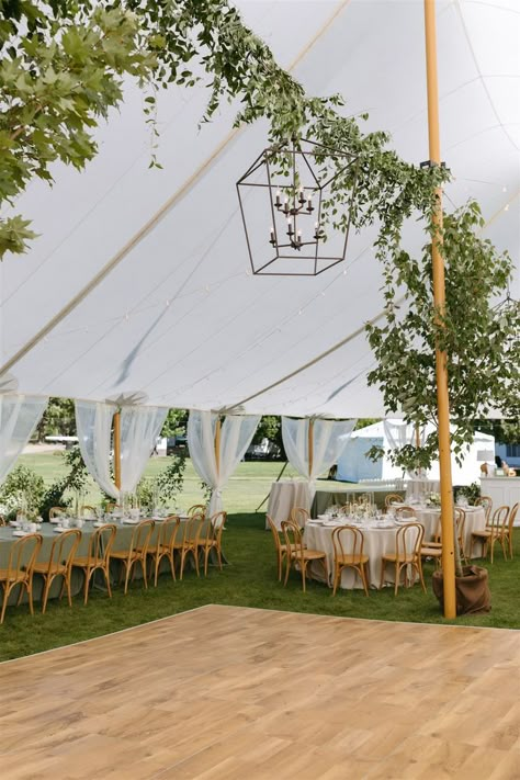 Dreamy Northern Michigan wedding vibes! 🌿 Rental Items: 🌿44'x84' Sailcloth Tent with Wood Wrapped Poles & Billowy Leg Draping 🌿Bentwood Chairs 🌿Provincial White Bar 🌿Auckland Oak Dance Floor 🌿13' x 24" Stage 🌿& More Vendors: Photograohy: @jillianbowes Planning & Coordination: @sincerelygingerweddings Florals: @bittersweetandcofloral Venue: @fountainpoint Catering @eatdrinkcurl #MichiganWedding #EventRentals #SailclothTent #OutdoorWedding #weddingdesigninspo #tentwedding Tent Wedding Reception Simple, Small Dance Floor Wedding, Wooden Dance Floor Wedding, Carpet Dance Floor, Dancefloor Wedding Ideas, Backyard Wedding Dance Floor, Wedding Venue Floor Plans, Backyard Dance Floor, Outdoor Wedding Dance Floor