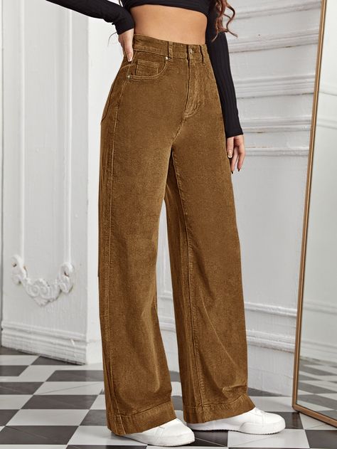 Pantalon Carhartt, Corduroy Pants Outfit, Cord Pants, Cord Trousers, Women Bottoms, Cords Pants, Brown Pants, Brown Fashion, Corduroy Pants