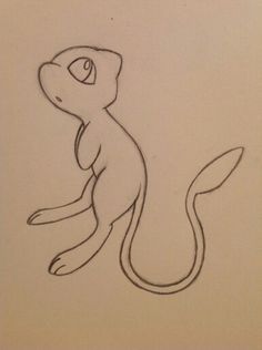 Mew lineart Mewtwo Tattoo, Mew Tattoo, Pokemon Mew, Pokemon Sketch, Wicked Tattoos, Pen Sketch, Doodle Sketch, Pocket Monsters, Black Tattoos