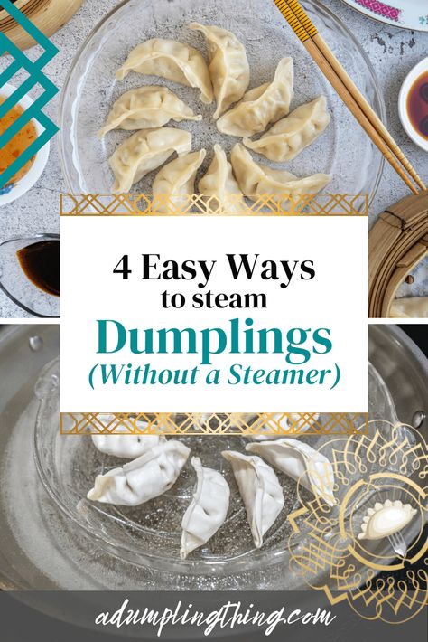 4 Ways to Steam Dumplings Without a Steamer (Step by Step!) Steam Dumplings, Steamed Pork Dumplings, Steamed Dumpling, How To Cook Dumplings, Dumpling Dipping Sauce, How To Make Dumplings, Frozen Dumplings, Homemade Dumplings, Pork Dumpling