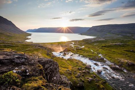 Dynjandi waterfall, West Fjords, Iceland Dynjandi Waterfall Iceland, Waterfall Iceland, Mountain Views, Mountain View, Iceland, Natural Landmarks, Travel, Nature