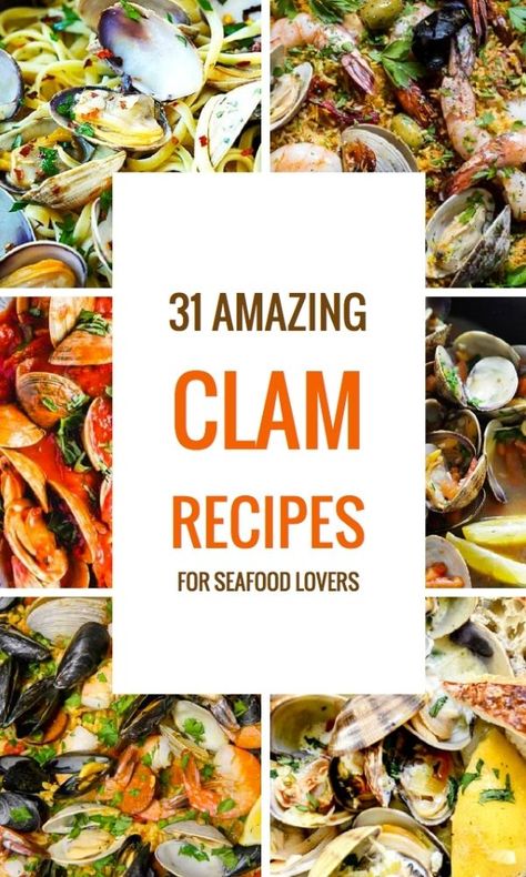 Littleneck Clam Recipes, Clams Pasta, Razor Clams Recipe, How To Cook Clams, Recipes For Seafood, Pasta With Clam Sauce, Baked Clams, Clam Pizza, Clam Pasta