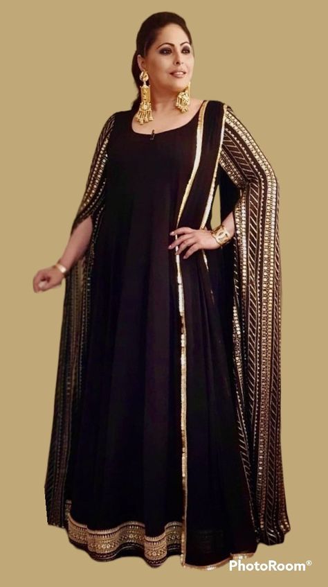 Anarkali Dress Pattern For Plus Size, Plus Size Anarkali Gowns, Indian Dresses For Plus Size Women, Plus Size Indian Fashion Party Wear, Plus Size Ethnic Wear Indian, Plus Size Fashion For Women Indian Wedding, Plus Size Indo Western Outfits, Geeta Kapoor, Plus Size Fashion For Women Indian