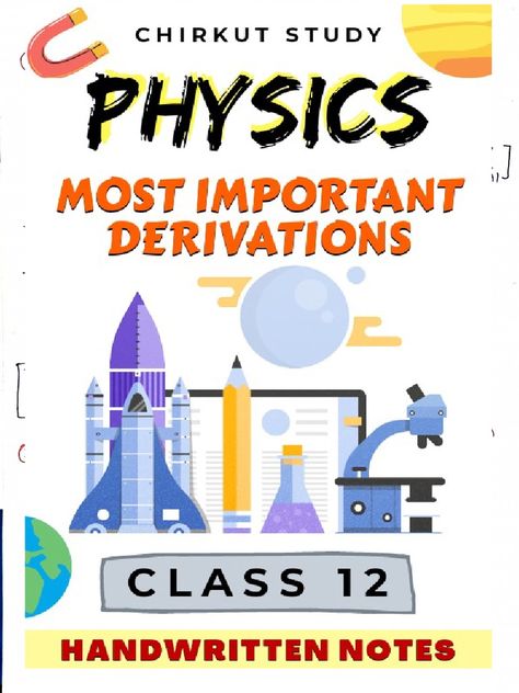 Class 12th Physics Notes, Class 12th Biology Notes, Physics Notes Class 12, Physics Class 12, Teaching Physics, Study Physics, Exam Calendar, Hand Written Notes, Physics Projects