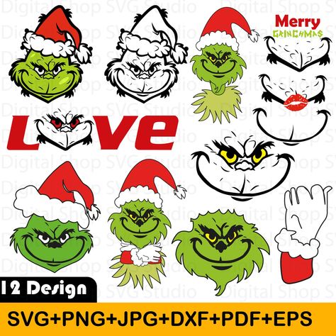 Grinch face svg