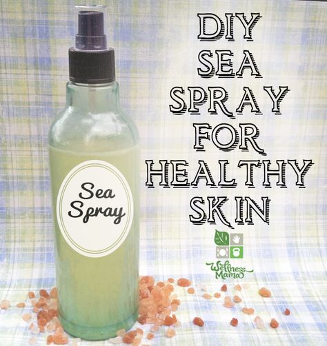 Sea Salt Spray for Healthy Skin - used to tighten skin/prevent acne (can use for beach hair too!) Wellness Mama, Sea Salt Spray, For Healthy Skin, Sea Spray, Salt Spray, Health Knowledge, Diy Body, Beauty Recipe, Diy Skin