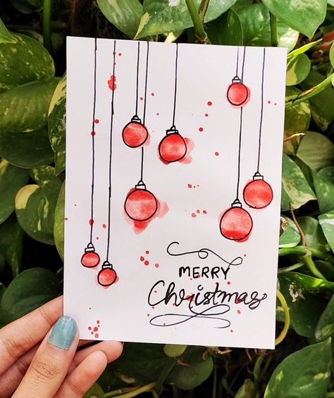 Christmas Cards Watercolor, Watercolor Christmas Cards Diy, Christmas Cards Drawing, Watercolor Holiday Cards, Painted Christmas Cards, Christmas History, Cute Christmas Cards, Cards Watercolor, Christmas Card Art