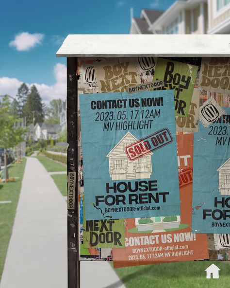 BOYNEXTDOOR posts a 'House for Rent' teaser poster image ahead of their debut Koz Entertainment, Magazine Cover Ideas, Teaser Poster, Fake Window, The Boy Next Door, K Wallpaper, Cool Wallpapers Art, Aesthetic Images, Move In