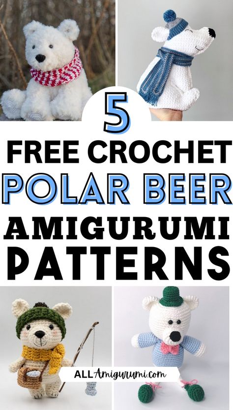 Crochet Polar Bear Amigurumi Patterns Crochet Polar Bear Applique Free Pattern, Crochet Polar Bear Pattern Free Amigurumi, Polar Bear Amigurumi Free Pattern, Crochet Polar Bear Pattern Free, Polar Bear Crochet Pattern Free, Polar Bear Crafts, Amigurumi Polar Bear, Polar Bear Crochet Pattern, Polar Bear Amigurumi