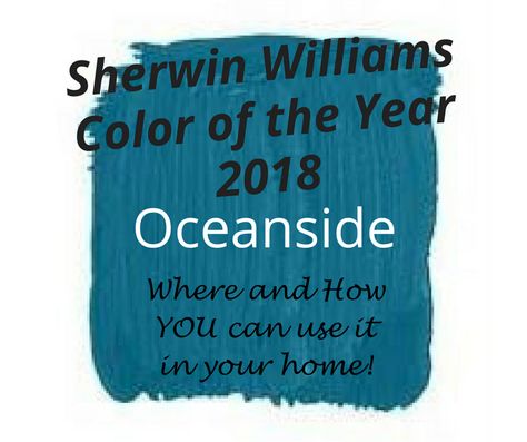 How you can use Sherwin Williams 2018 Color of the year Oceanside - Details Full Service Interiors Sherwin Williams Oceanside, Oceanside Sherwin Williams, Coordinating Paint Colors, Poised Taupe, Swatches Color, Bold Paint Colors, Zyla Colors, Living Dining Kitchen, Leigh Ann