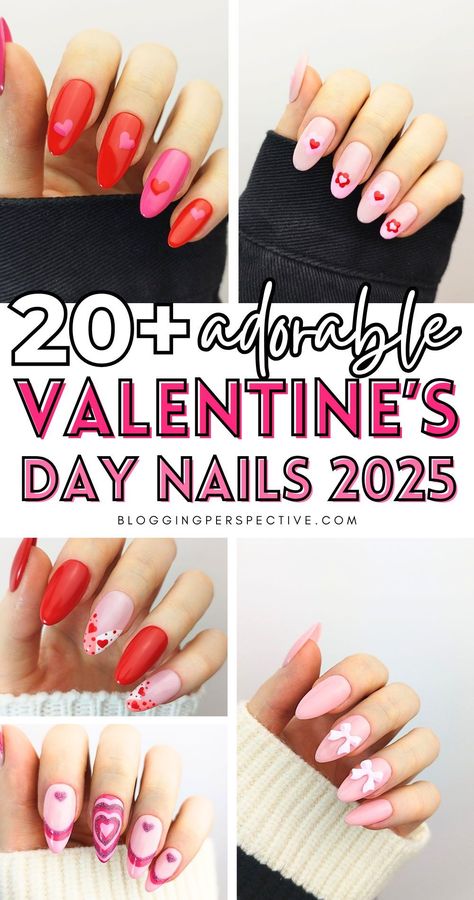 Get inspired by these valentines day nails that are taking over 2025! From sweet heart nails to unique valentines nails ideas, this list has everything you need to make your February nails unforgettable. Check out these valentines nails on the blog for stunning valentines day nail designs and creative valentines nail art ideas! Nails 2024 Valentines Day, February 2024 Nails Ideas, Neutral Nails Valentines Day, Valentine’s Day Gel Nail Ideas, Nail Ideas For Valentines Day Short, Valentine Nails With Hearts, Nail Art Ideas Valentines, Valentines Day Nails 2024 Short, Nails Valentines Day 2023