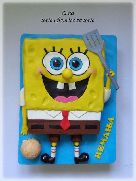 Boys 18th Birthday Cake, Spongebob Squarepants Cake, Boys Bday Cakes, Spongebob Birthday Cake, Cake Designs For Boy, Cake Wallpaper, Fondant Cakes Birthday, Boys 1st Birthday Cake, 8th Birthday Cake