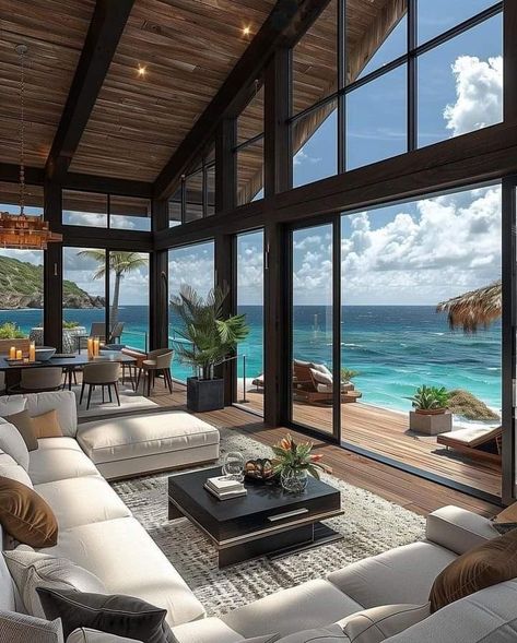 Luxury Beach House, Dream Mansion, Decoration House, Travel House, Rustic Home Design, Lovely Home, Dream House Exterior, Design Wall, Decoration Home