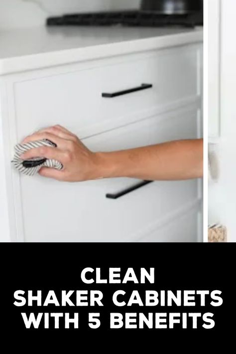 How to Clean Shaker Cabinets Wood Slice Centerpieces, Space Saving Hacks, How Do You Clean, Builder Grade, Wooden Lanterns, Shaker Cabinets, Organize Declutter, Water Spots, Smart Solutions