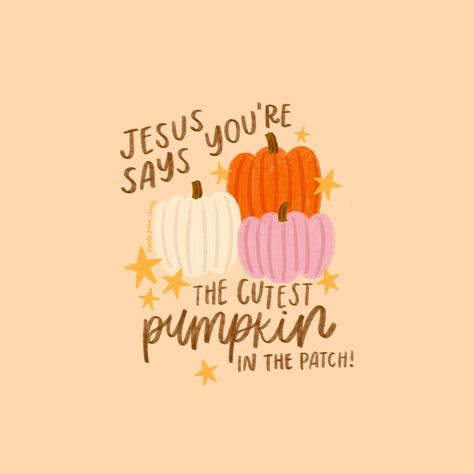 Can you believe Jesus says YOU’RE the cutest pumpkin in the patch?!! & He’d pick you every time.. over and over again! 🎃🤎🍂☕️ Send this to someone as a cutie little encouragement!! • • #JesusLovesYou #PumpkinPatch #CutestPumpkin #Fall #Christian #ChristianQuotes Christian Pumpkin Carving Ideas, Christian Pumpkin, Mirror Writing, Spirit Food, Fall Christian, Jesus Christ Illustration, Cutest Pumpkin In The Patch, Cross Wallpaper, Christian Backgrounds