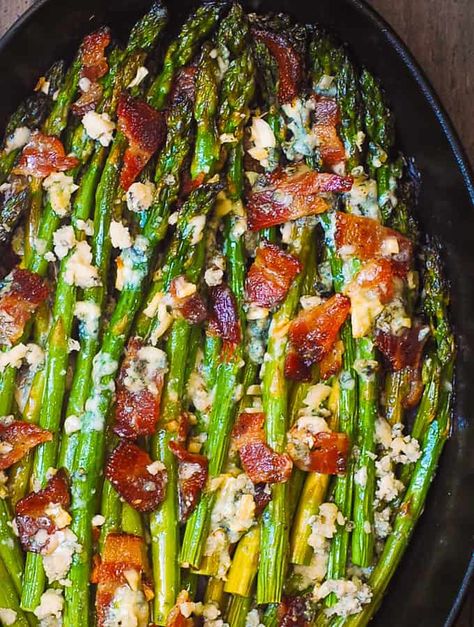 Julia's Album - I make lots of dinner recipes Roasted Asparagus With Bacon, Asparagus With Cheese, Asparagus With Bacon, Butternut Squash Side Dish, Roasted Veggies Recipe, Asparagus Side Dish, Sweet Potato Side Dish, Asparagus Casserole, Broccoli Side Dish