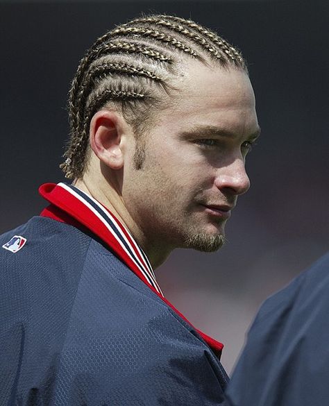 Cornrow (Modeled by Bronson Arroyo) Inner Braids, Cornrow Mohawk, Cornrows Men, Cornrow Styles, Mohawk Hairstyles Men, Cornrow Hairstyles For Men, Haircut Images, Makeup Hacks Beauty Secrets, Bad Haircut