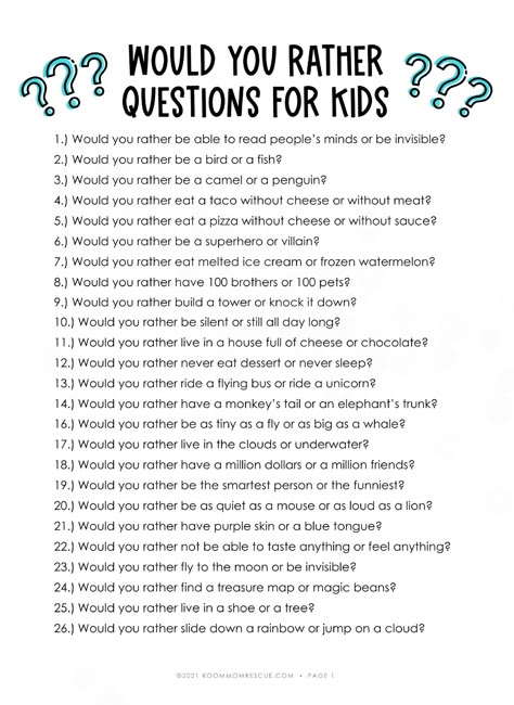 Looking for the perfect icebreaker games for kids? Use these 100 fun icebreaker questions for kids including 50 "Would You Rather?" questions. With these open-ended questions, kids can get to know each other in no time! Get the best ideas for first grade resources, school activities, classroom activities, and teacher resources at roommomrescue.com! Games To Know Each Other, Fun Get To Know You Games For Kids, Introduction Games For Kids, Icebreaker Games, Ice Breakers For Kids, Get To Know You Games For Kids, Get To Know You Activities Elementary, Would You Rather Questions For Kids, Icebreaker Games For Kids