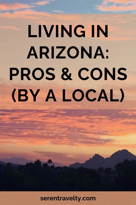 I moved to Arizona for the same reasons many people do: a lower cost of living and no more scraping snow and ice off my car. Of course, many people move to Arizona to retire. In fact, Arizona ranks #4 for relocating retirees. More than 234,000 Americans moved here to retire in 2022. Is this state for you? After you read the pros and cons of living in Arizona, you can make that decision for yourself. Living In Arizona Tips, Moving To Arizona Tips, Greer Arizona, Moving To Arizona, Arizona Day Trips, Usa Living, Cheapest Places To Live, Travel Arizona, Arizona Living