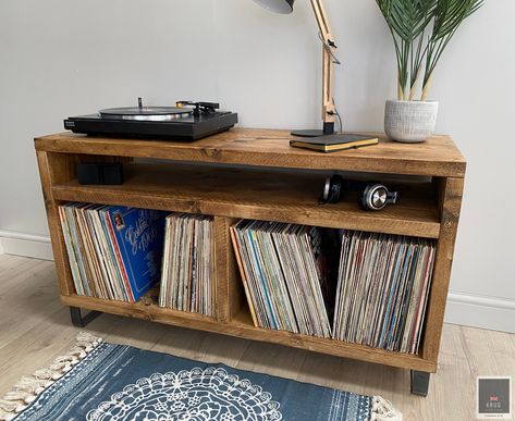 Vinyls Storage, Scaffold Furniture, Retro Tv Stand, Record Player Cabinet, Bedroom Revamp, Turntable Stand, Album Storage, Stereo Cabinet, Record Player Stand