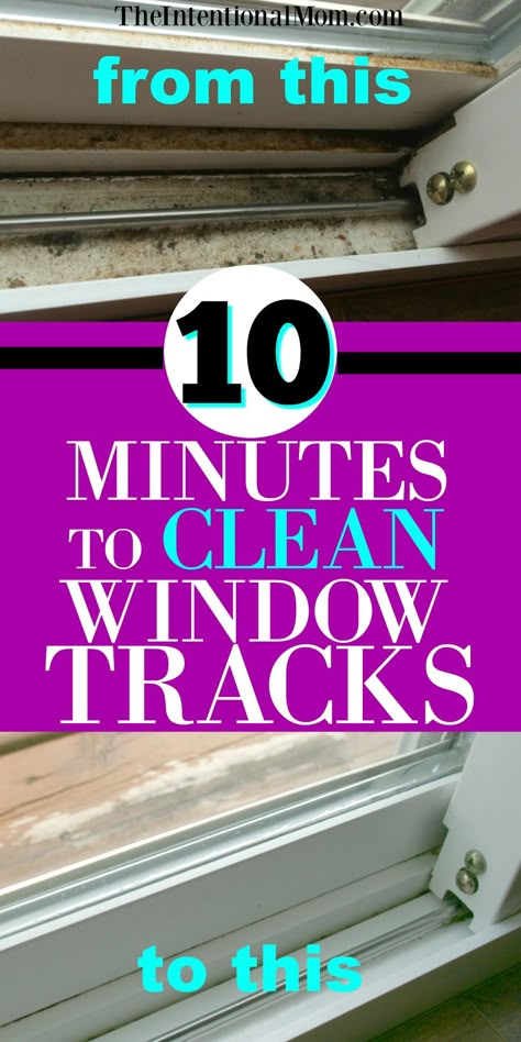 Is there anything more annoying to clean than window tracks? I don't really think so. But, there is a trick that leaves you with no scrubbing and NO TIME!!! Cleaning Window Tracks, Clean Window, Homemade Toilet Cleaner, Clean Baking Pans, Cleaning Painted Walls, Deep Cleaning Tips, Clean Dishwasher, Simple Life Hacks, Toilet Cleaning