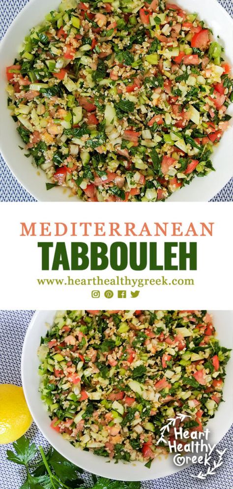 Tabouli Salad Recipe, Tabouli Recipe, Tabbouleh Salad Recipe, Tabouli Salad, Tabbouleh Recipe, Tabbouleh Salad, Mediterranean Diet Recipes, Healthy Salad Recipes, Fresh Parsley