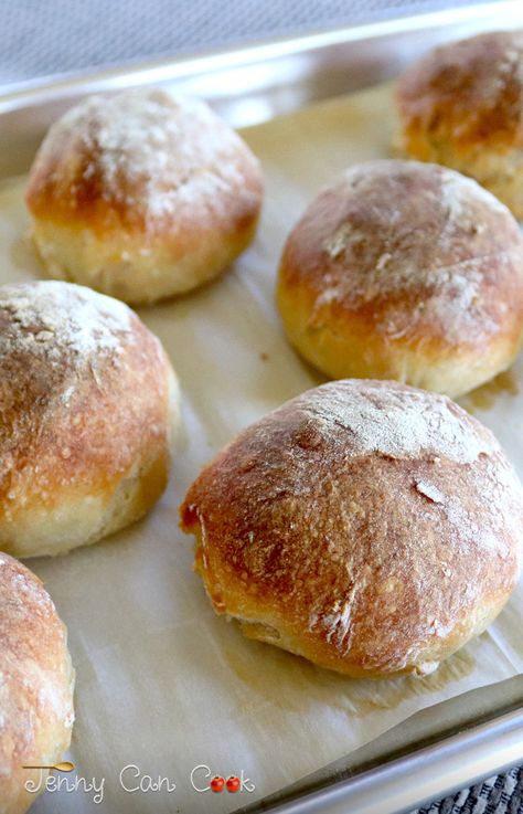 Jenny Can Cook Bread, Baking Without Butter, Jenny Can Cook, Crusty Rolls, Frozen Rolls, Easy Recipes For Beginners, Biscuit Rolls, No Knead, Salad Side Dishes