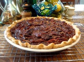 PECAN PIE WITH MOLASSES AND BOURBON -- BONNIE'S #pecan #molasses #pies #bourbon #pecans #bonnie's #whisky #justapinchrecipes Pecan Pie Recipe With Molasses, Molasses Pecan Pie Recipe, Recipe With Molasses, Southern Pecan Pie Recipe, Bourbon Pecan Pie Recipe, Pecan Pie Recipe Southern, Homemade Pecan Pie, Molasses Recipes, Pecan Pie Cookies