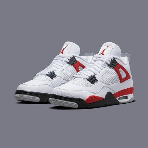 Original Air Jordans, Jordan 4 Red, Jordan 4 White, All Jordans, Jordan Retro 4, Trending Images, Nike Fashion Shoes, Jordan 4s, Jordan Shoes Retro