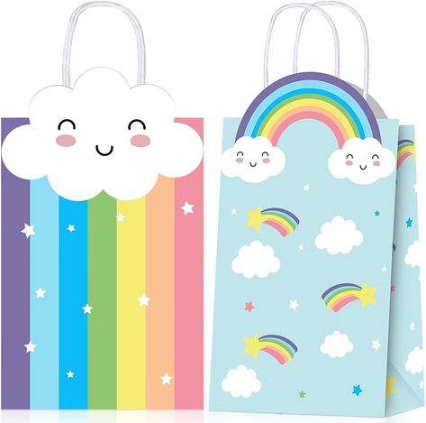 Unicorn Party Bags, Rainbow Party Favors, Cloud Party, Rainbow Party Decorations, Rainbow Unicorn Party, Pokemon Birthday Party, Unicorn Party Favors, Pastel Party, Christmas Baby Shower