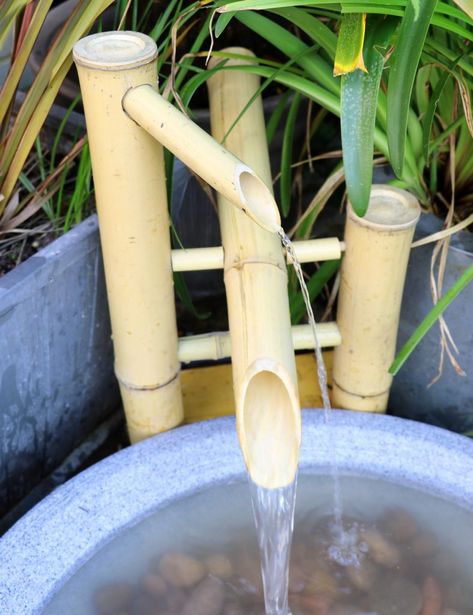 water-feature-small-additional Japanese Water Feature, Shishi Odoshi, Japanese Inspired Garden, Bamboo Fountain, Kolam Koi, Architectural Plants, Design Japonais, Fountain Design, Japanese Water