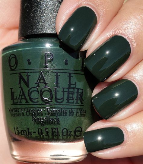 opi Front Runner is an ultra dark moss green crème. Dark Green Nail Polish, Green Manicure, Nagel Stamping, Toenail Art, Metallic Nail Art, Dark Green Nails, Unghie Nail Art, Body Decor, Green Nail Polish