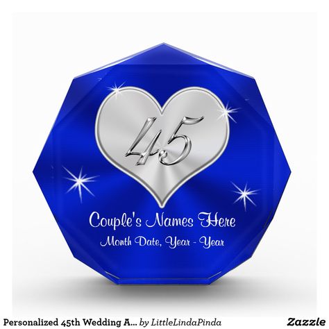 Personalized 45th Wedding Anniversary Gifts Wedding Anniversary Gifts For Parents, 45th Wedding Anniversary Gifts, 45th Anniversary Gifts, Second Year Anniversary Gift, 45th Birthday Gifts, 45th Wedding Anniversary, Sapphire Anniversary, Pastor Appreciation, Married Gift