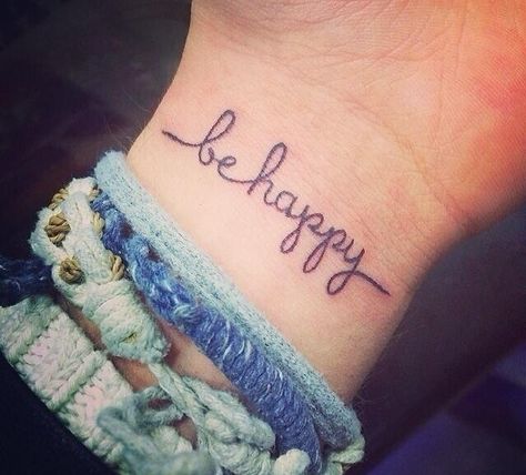 You deserve it. Be Happy Tattoo, Happy Tattoos, Short Quote Tattoos, Happy Tattoo, Happiness Tattoo, Meaningful Tattoo Quotes, Tattoo Quotes For Women, Small Quotes, Celtic Tattoos