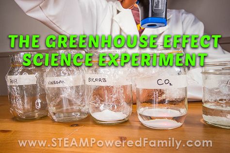 Ecology Experiments, Greenhouse Effect Project, The Greenhouse Effect, Canopy Ideas, Nature Camp, Science Experiment For Kids, Snowman Art, Steam Challenges, High School Science Teacher