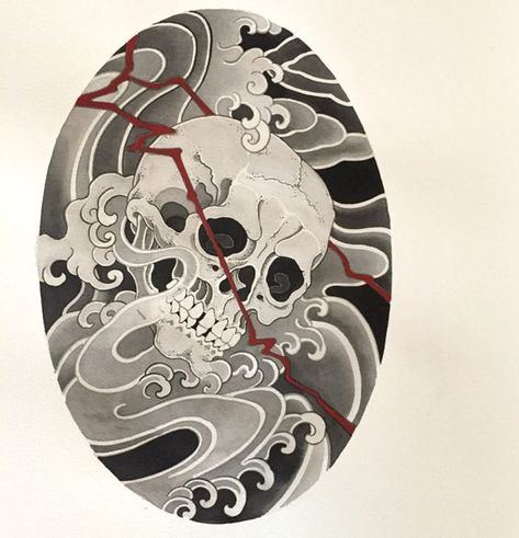 Gashadokuro Tattoo, Japanese Skull Tattoo, Reed Tattoo, Tampa Tattoo, Filip Leu, Ryu Dragon, Small Japanese Tattoo, Japanese Tattoo Meanings, Japanese Tattoo Artist