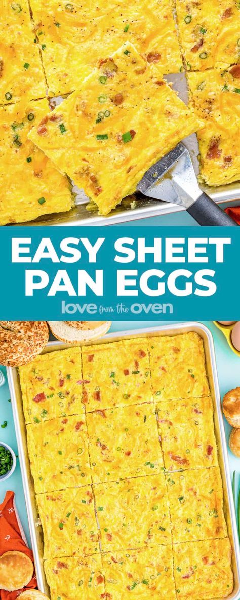 Baked Egg Scramble, Sheet Eggs For Sandwiches, How Long To Cook Eggs In Oven, Sheet Pan Egg Casserole, Easy Sheet Pan Eggs, Healthy Sheet Pan Eggs, Egg Bake Sandwiches, Pan Of Eggs In Oven, Taste Of Home Breakfast Recipes