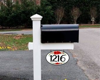 Mailbox Numbers On Post, Entrance Landscaping, Metal Letter Signs, Large House Numbers, Personalized Mailbox, Mailbox Numbers, Driveway Entrance, Light Post, Address Signs