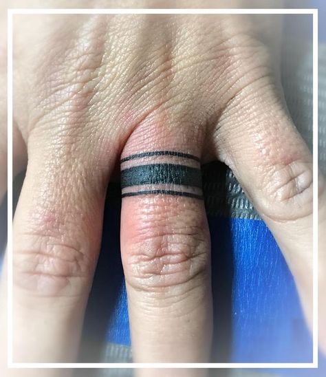 Crystal Godsey on Instagram: "Cool finger tattoo I made today 🤗 #blackworktattoos #blackwork #atlantatattoo #atlantatattooartist #suntrustpark #lines #linestattoos #finelinestattoo #weddingringtattoo" Tattoo For Man, Cool Finger Tattoos, Atlanta Tattoo, Wedding Ring Tattoo, Instagram Cool, Finger Tattoo, Maui Wedding, Maui Weddings, Finger Tattoos